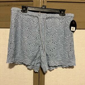 NWT One 5 One Blue Lace Shorts - size large